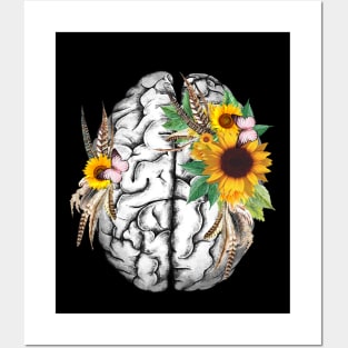 Brain Floral, Mental Health Matters 28 Posters and Art